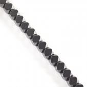 Non magnetic Hematite Beads, Cornerless Cube, different size for choice, black, Grade A, Length:15.7 Inch, Sold By Strand